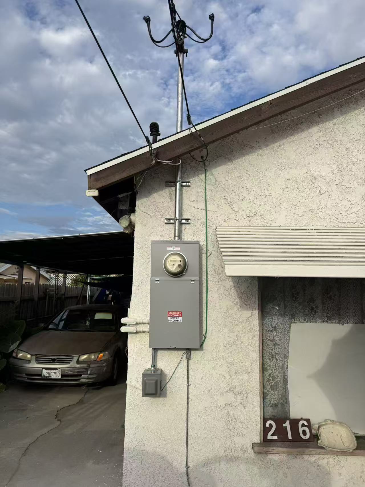 Overhead service & meter panel — Ampower Construction Group project photograph
